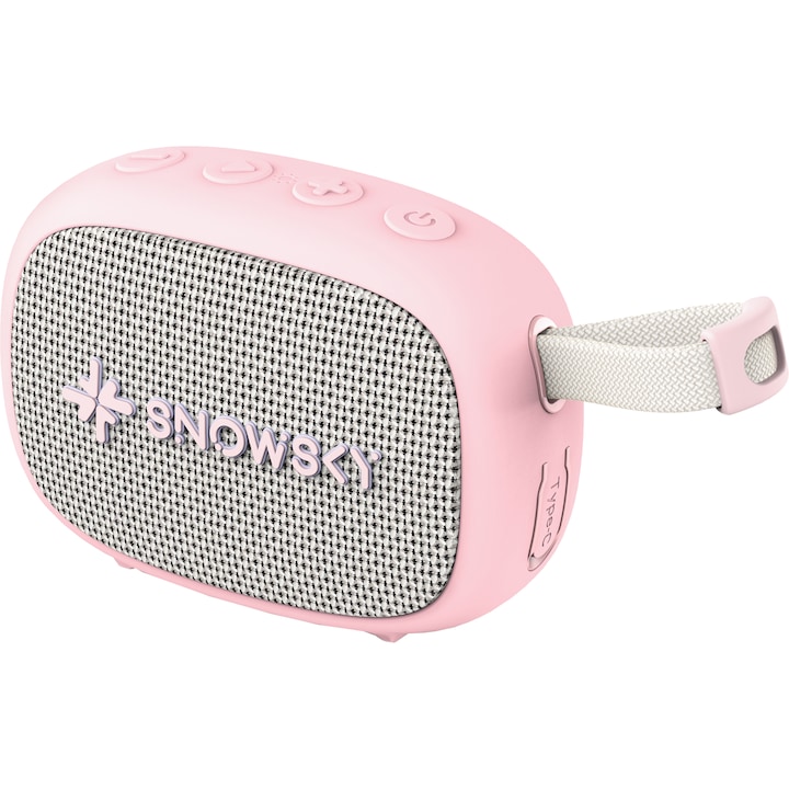 Boxa portabila SIKS® cu baterie reincarcabila, mini difuzor, cablu USB, albastru/maro