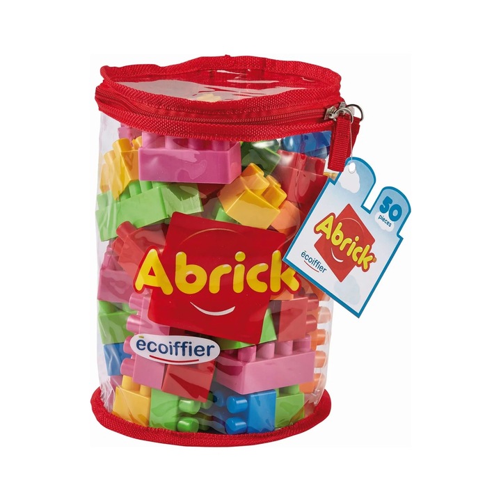 Abrick 50004899 Abrick építőkocka, színes, 50 db