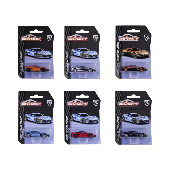 Majorette Rimac Nevera autós szett, 6 modell, fém, 7,5cm, többszínű