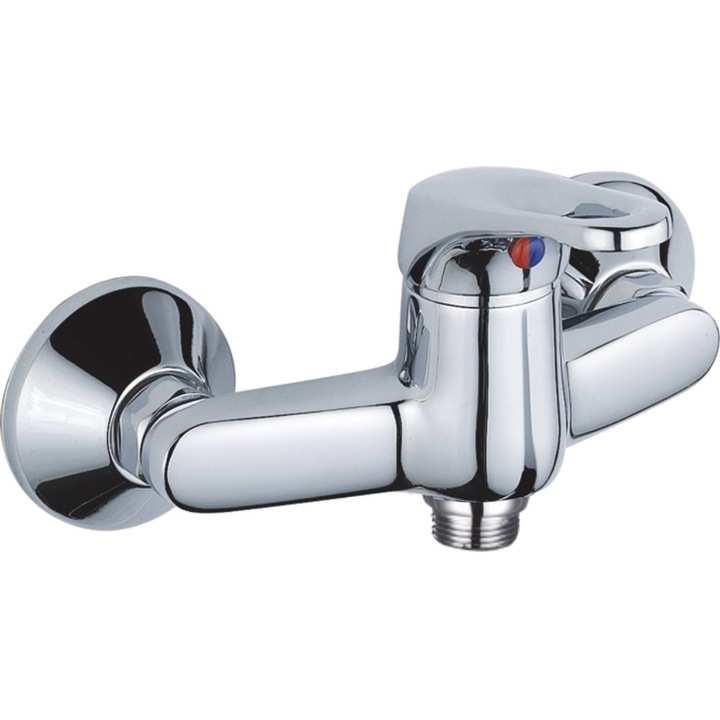 Смесител за душ La Brocca SIENA P100C405, едноръкохватков, водоспестяващ, безшумен, лесен за почистване и монтаж, санитарен месинг, хромирано покритие