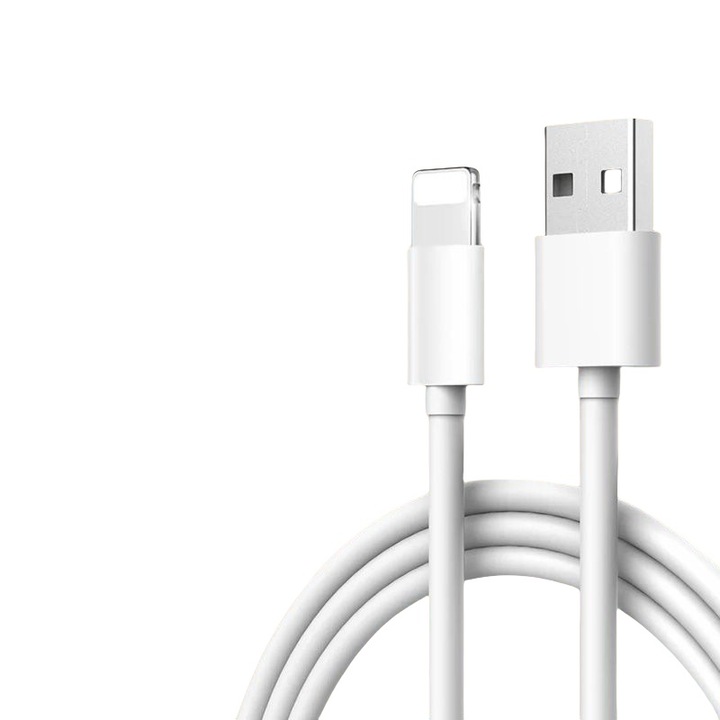 Cablu de date si incarcare rapida pentru iPhone – Compatibil cu iPhone 14/13/12/11 Pro MAX/XR/XS/8/7/Plus/6S (alb)