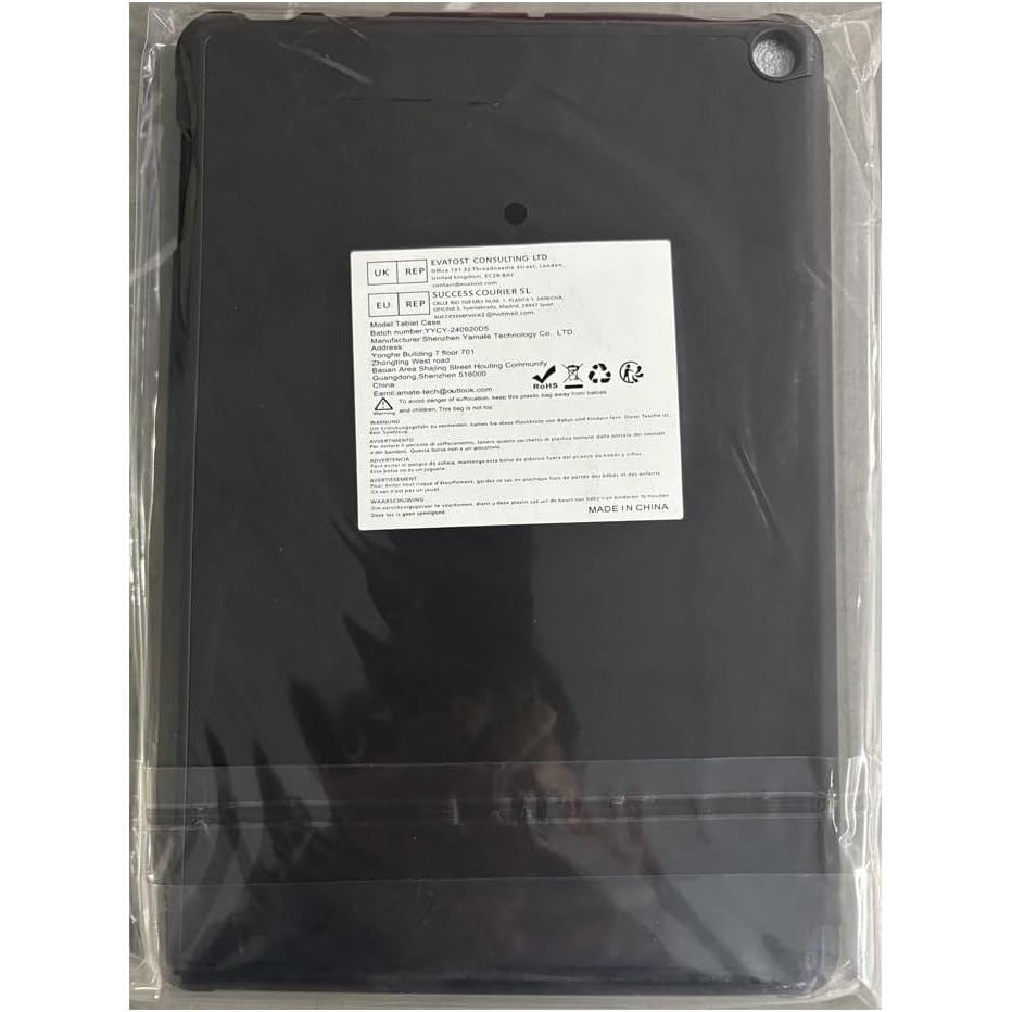 Husa pentru iPad Pro 11 inch M4 2024, cu suport pentru creion, spate plin, cu Auto Wake Sleep-neagra