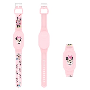 Bratara pentru Samsung Galaxy SmartTag2 Case, Husa de protectie, design cu personaje de desene animate, Silicon, roz