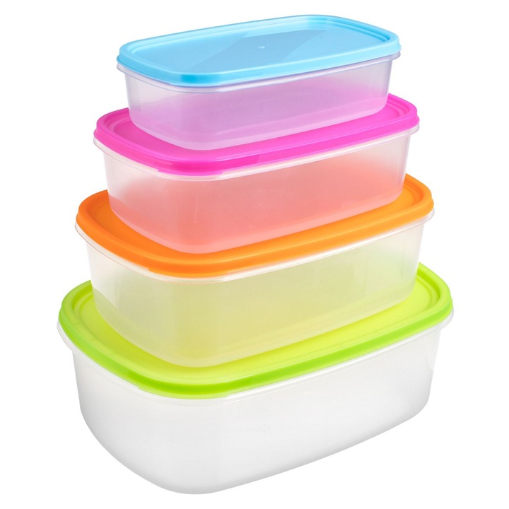 Recipiente alimente transparente (diverse marimi) - 4buc