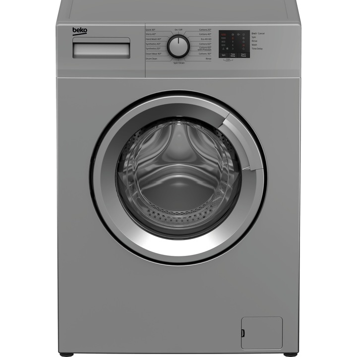 Пералня BEKO WUE6511SS, 6 кг, 1000 об/мин, инверторен мотор, сива, 44 см