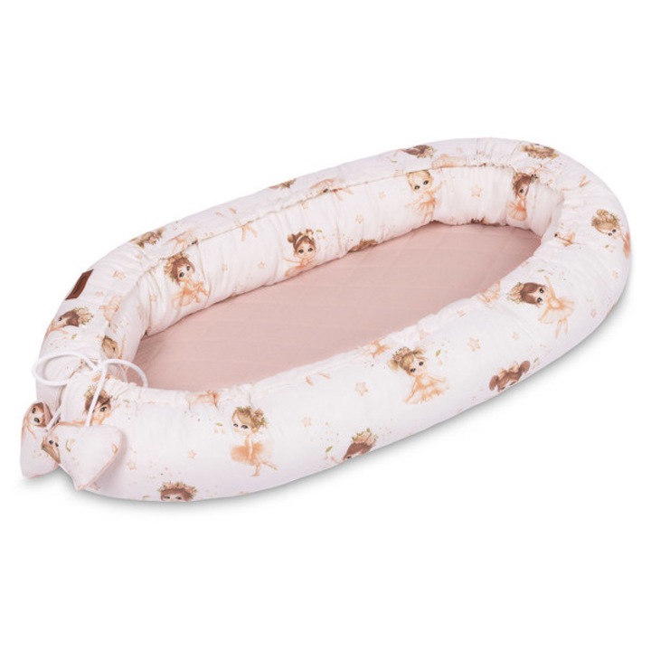 Babapárna, rózsaszín, 80x45cm, puha matraccal és kétoldalas