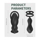 Inel penis Vibrator, Excitat®, 9+3 moduri de vibratie, masaj de prostata, Stimulare Multipla, Rezistent la Apa, Cu stimulator anal, Telecomanda APP, ABS+silicon medical, design ergonomic, incarcare USB, Pentru barbati si cupluri Jucarii sexuale, Negru