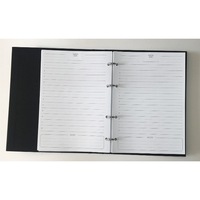 Caiet mecanic, 90 file A5, Coperta din carton rigid imbracata cu hartie speciala neagra, AMBA