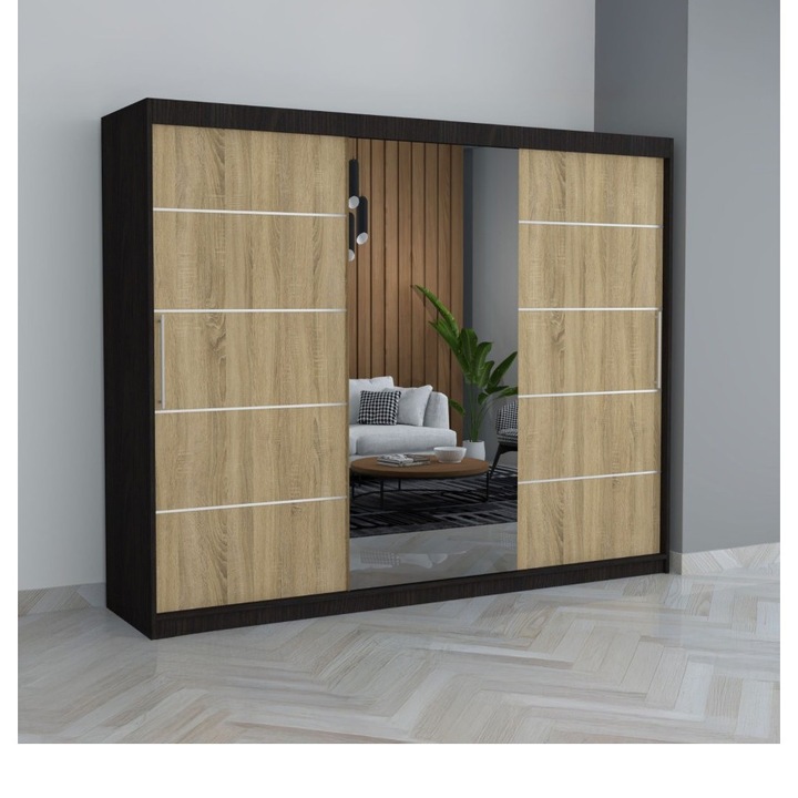 Dressing C04 Celamob Culoare Wenge / Sonoma Dimensiune: 250x200