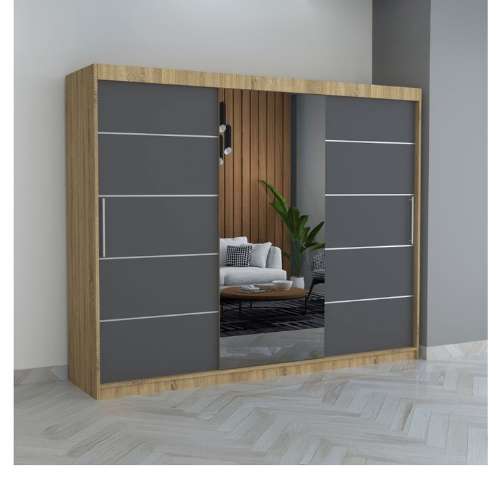 Dressing C07 Celamob Culoare Sonoma / Gri Dimensiune: 250x200