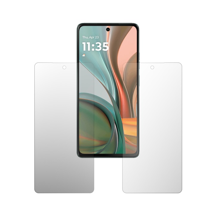 Комплект от 2 протектора за екран iSkinz за Motorola Moto G75 - пълно покритие, невидими Skinz HD, ултрапрозрачни силиконови с пълно покритие, самозалепващи се и гъвкави