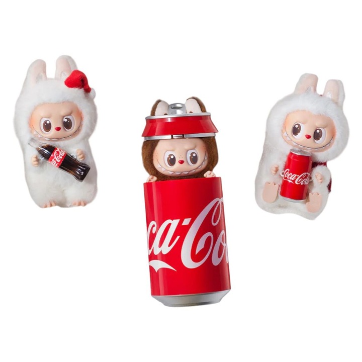Плюшена играчка Labubu Blindbox Cocacola, 15 см