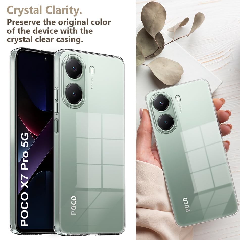 Intelli® Husa de Protectie Clear Case Compatibila cu Poco X7 Pro 5G, Transparenta