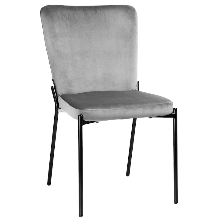 MORES kárpitozott szék, ExitoDesign, szürke, metálfényű, 51x61x88cm