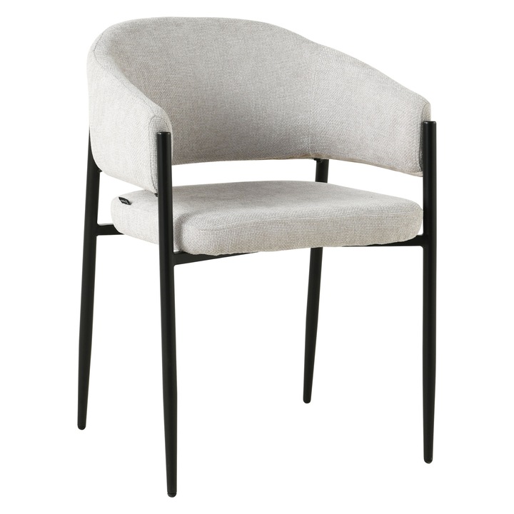 Scaun tapizat ExitoDesign SARANO, gri deschis, 54x58x78cm, design modern, utilizare universala