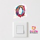 Stickere Decorative Alfabet Litera O cu graffiti, Autoadeziv, Cri-Flo, dimensiune 6 cm