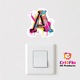 Stickere Decorative Alfabet Litera A cu graffiti, Autoadeziv, Cri-Flo, dimensiune 20 cm