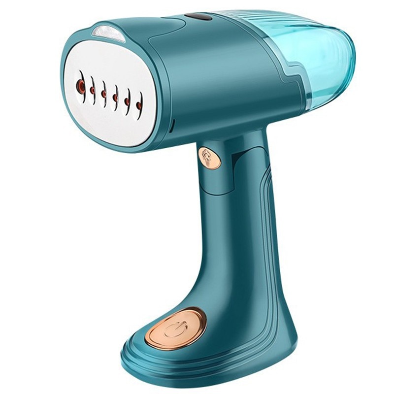 Aparat de Calcat Haine, By Fitilomania, Aparat Portabil pentru Calcat Haine, Perfect pentru Calatorii, 20 x 10.5 x 8.7 cm, 1500 W, 220 V, Turcoaz
