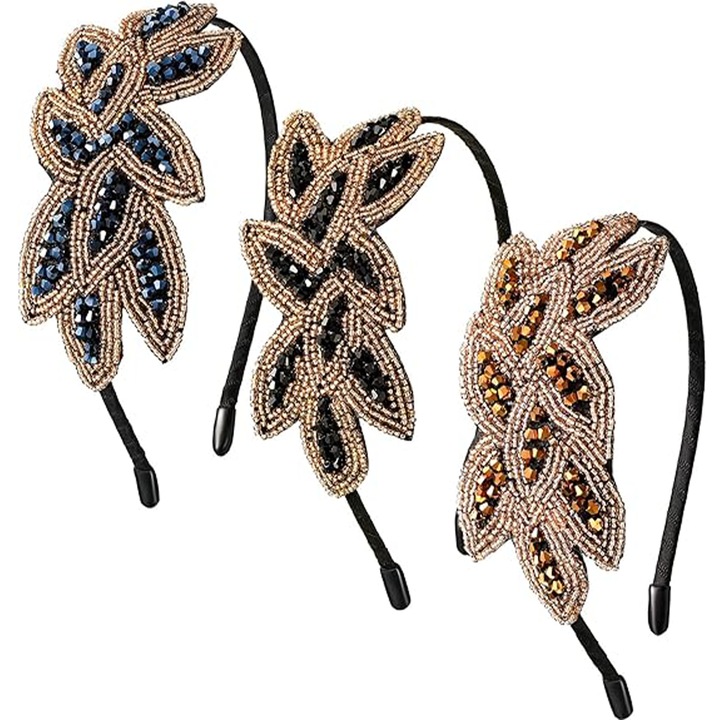 Set 3 bentite de par dama, TREXORA, Plastic, Multicolor