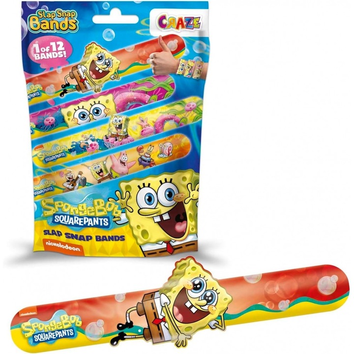 Gyűjthető karkötő, Craze, Spongyabob, 12 cm