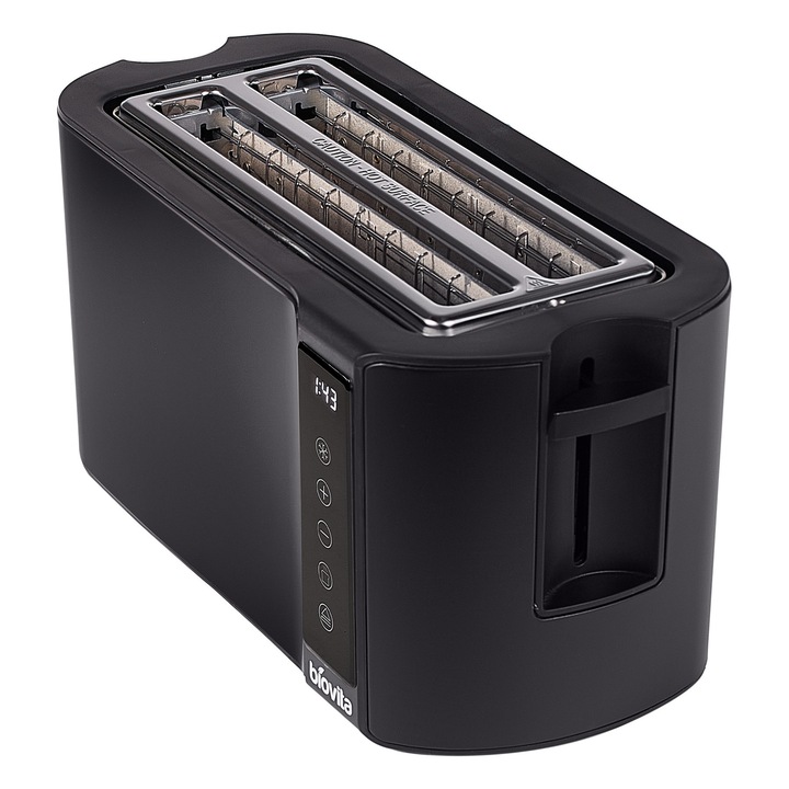 Prajitor de Paine Biovita ELITE-4D, din Inox, 1500W, 6 Trepte, Afisaj Digital, Negru