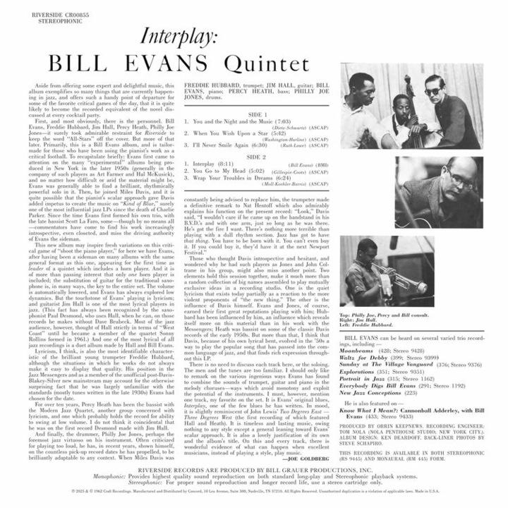 Bill Evans - Interplay, vinyl, 180g, jazz