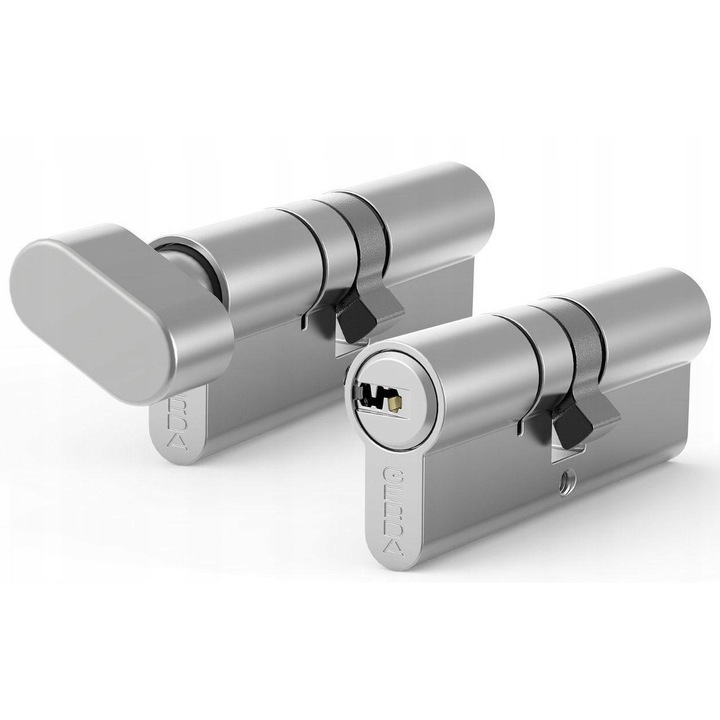 Set gerda evo 35/50 + 35g/50 2 insertii sistem 1 cheie nichel satin