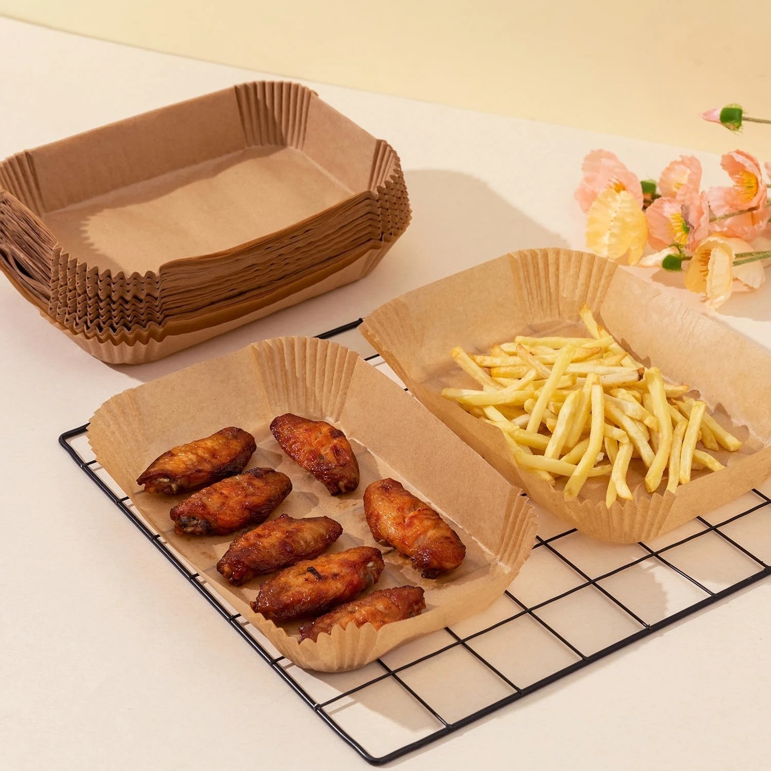 Hartie Copt pentru Air Fryer Ninja Dual Zone si Alte Modele cu