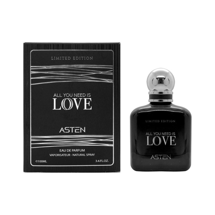 Set Apa de Parfum All You Need Is Love by Asten, Barbati, 100ml cu mostra 2ml