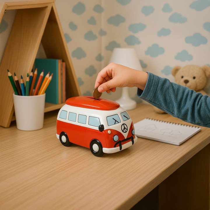 Pusculita de Lut Rulota cu Placa de Surf 16x9x10cm