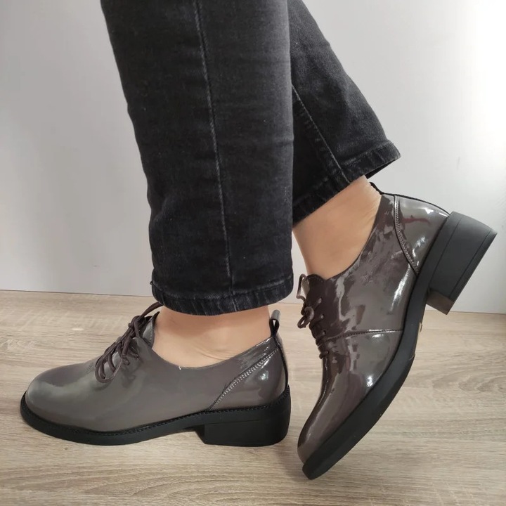 Pantofi Casual Dama Formazione 191018-1 Gri Lac - Gri, Gri