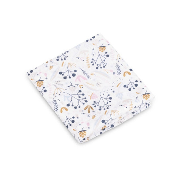 Одеяло, Муселиново, Памучно, Меко, Дишащо, Многоцветно, 120x120 см