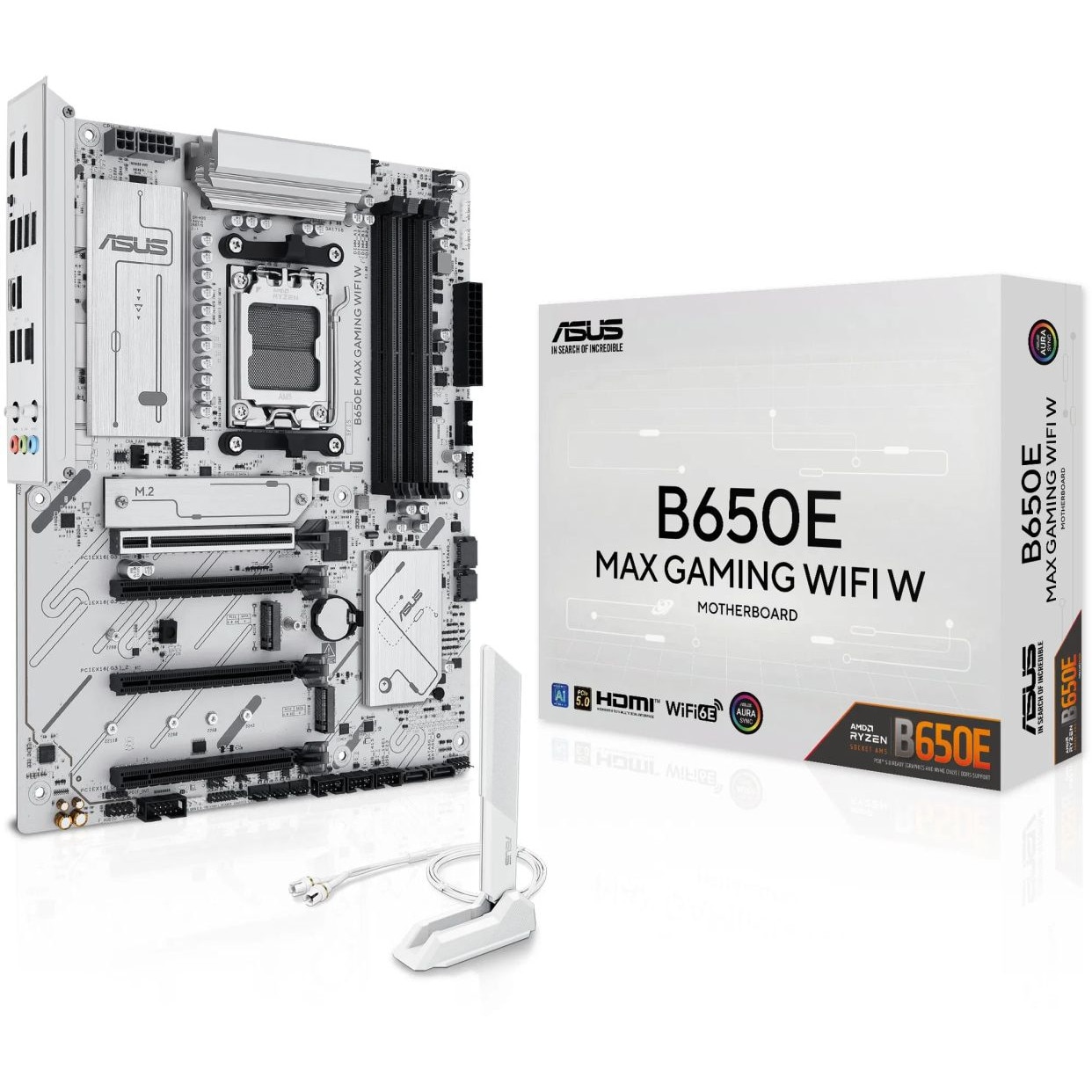 Placa de baza ASUS B650E MAX GAMING WIFI W, AM5, 4xDDR5, 4xPCIE16