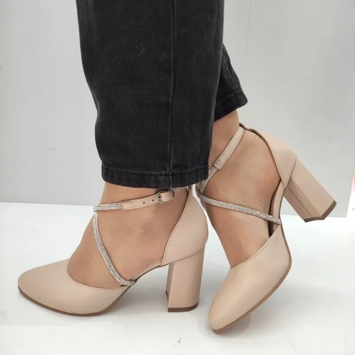 Pantofi Eleganti Dama Perlla 3671 Bx 132 Roz Nude - Roz, Roz