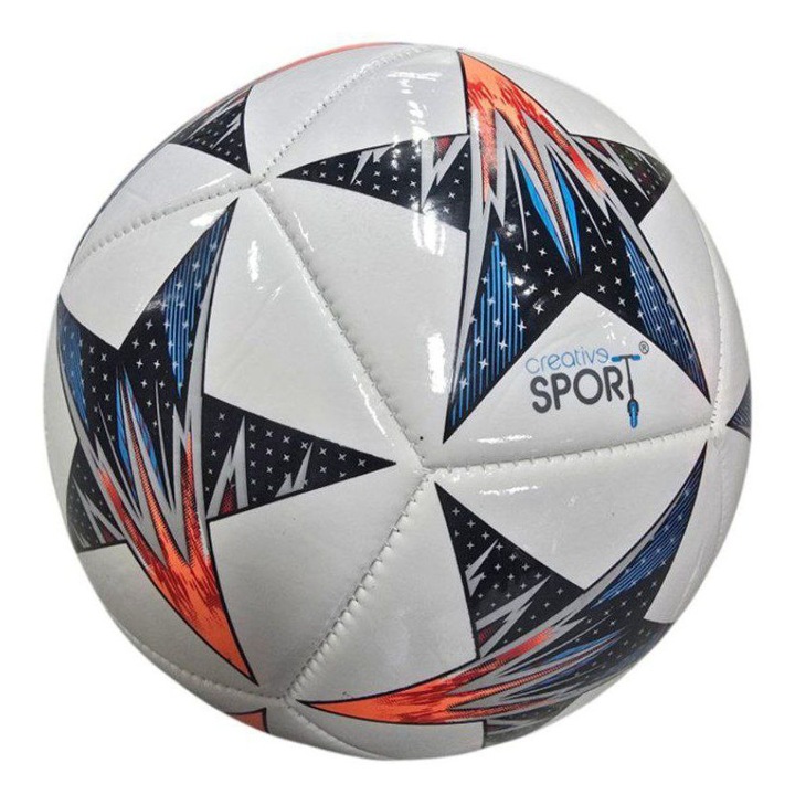 PVC focilabda, 5-ös méret, fehér, csillagokkal