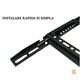 Suport TV De Perete ELARO 26–63 Inch, Fix, Compatibil VESA 200x200–400x400 mm, Max 50 KG, Montaj Universal, Prindere Solida