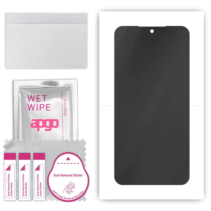 Folie de protectie PRIVACY apgo pentru Realme 14 Pro 5G – efect anti-spionaj, hidrogel, full glue, 5D, mat, ultra-subtire