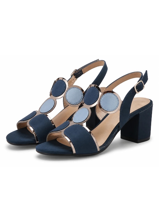 Sandale Elegante Dama Marco Tozzi 28347-42 Bleumarin Cu Bleu - Albastru, Albastru