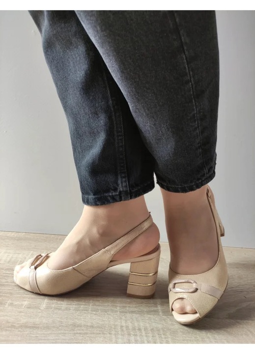 Sandale Elegante Dama Epica 60042C 12-I Bej Auriu - Bej, Bej