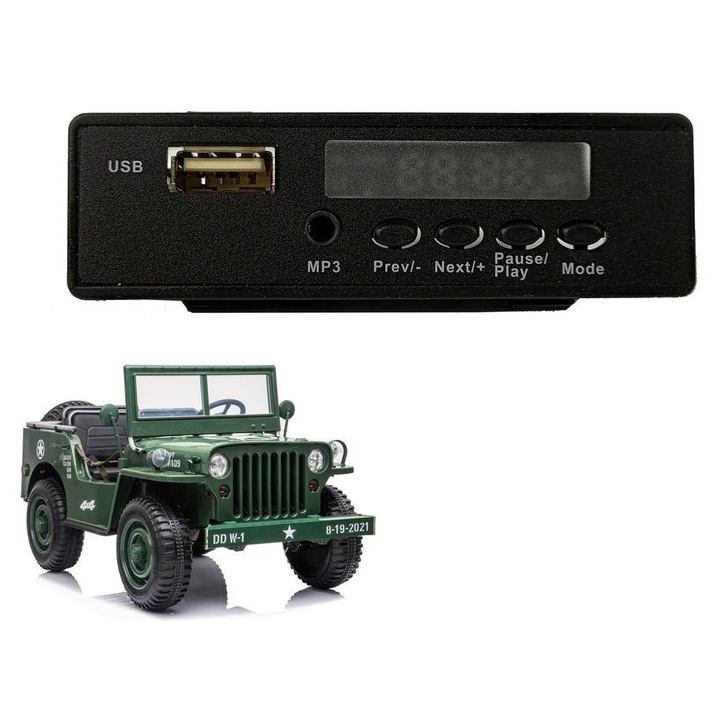 Panou muzical NASZEDZIECI JH101 pentru vehicul militar, negru