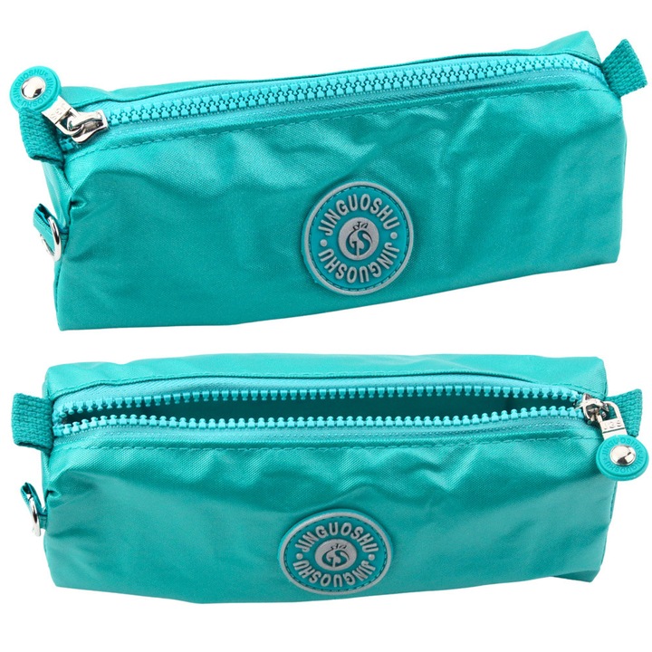 Piornik scolar LEAN, unicameral, verde, 21,5x7cm