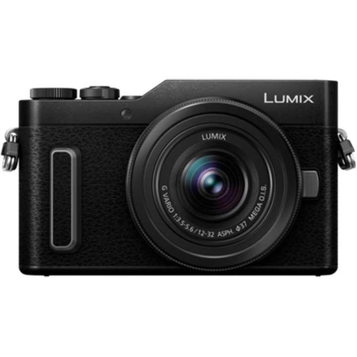 Aparat Foto Mirrorless Panasonic Lumix DC-GX800 MFT, Kit cu Obiectiv 12-32mm f/3.5-5.6, Negru