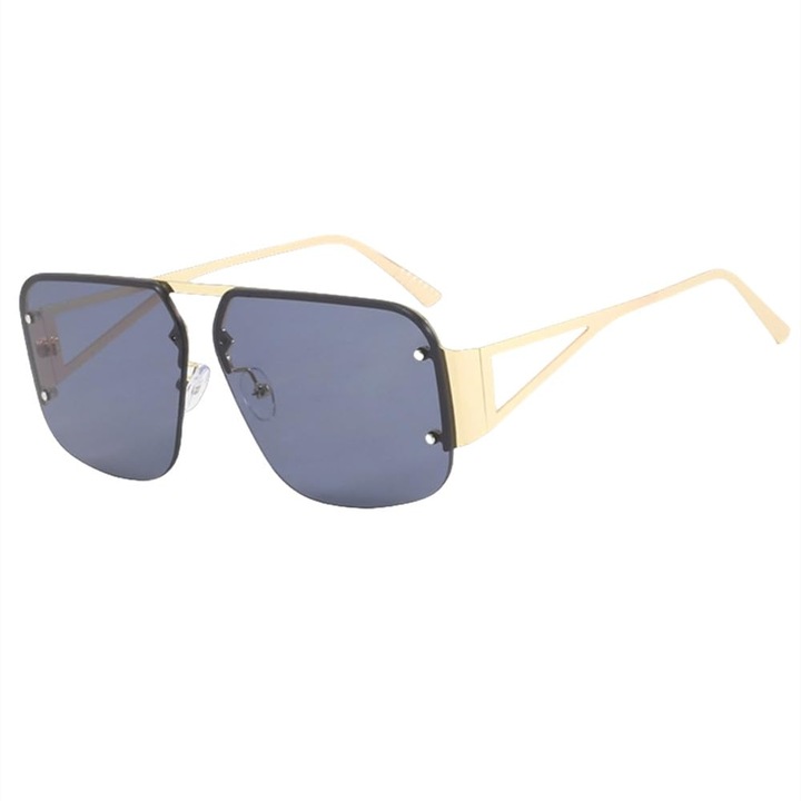 Слънчеви очила, за жени, Aviator, златисти, Hollow Vintage, 69-12-144 мм, с кутия за съхранение и кърпичка за почистване