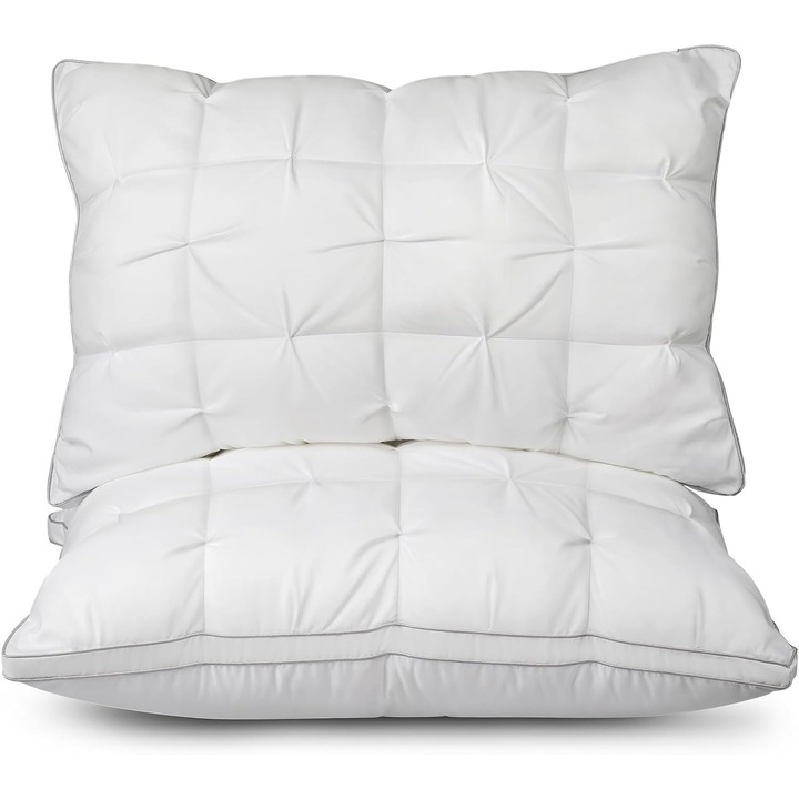 2 db-os hipoallergén párna szett, 48x74, fehér