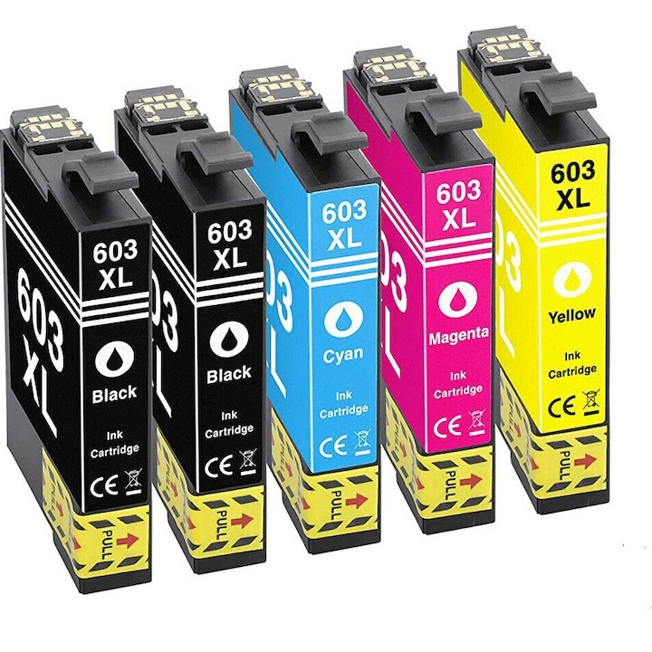 Set 5 cartuse T603XL compatibile cu Epson WF2810 WF2850 XP-2100 2105 3100 3105