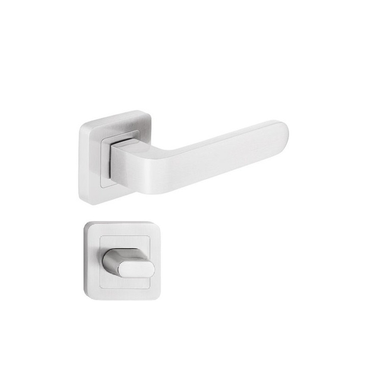 Manere usi RIO Nichel satinat, rozeta wc