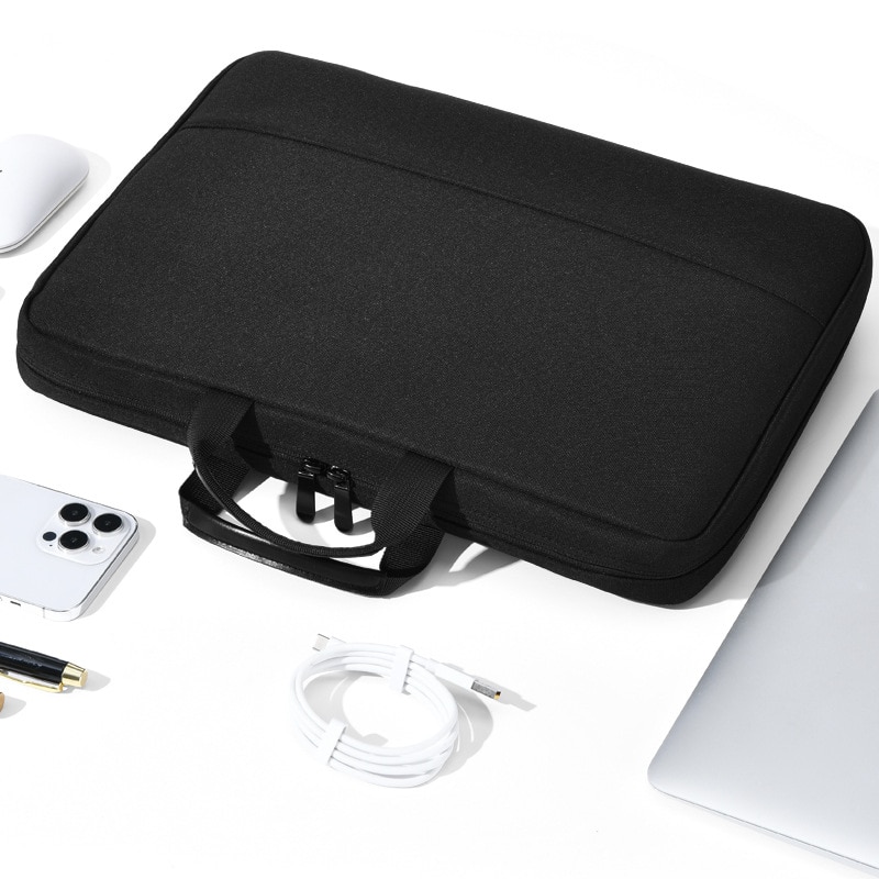 Geanta Laptop Impermeabila cu Protectie 4 Straturi – Compatibila cu MacBook, HP, Dell, Lenovo, Asus, 17.3", Negru