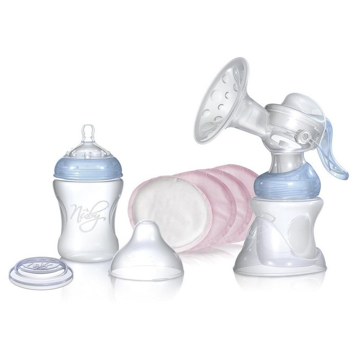 Nuby Comfort kézi mellszívó, 240 ml, 150 ml, szilikon, hasfájás elleni