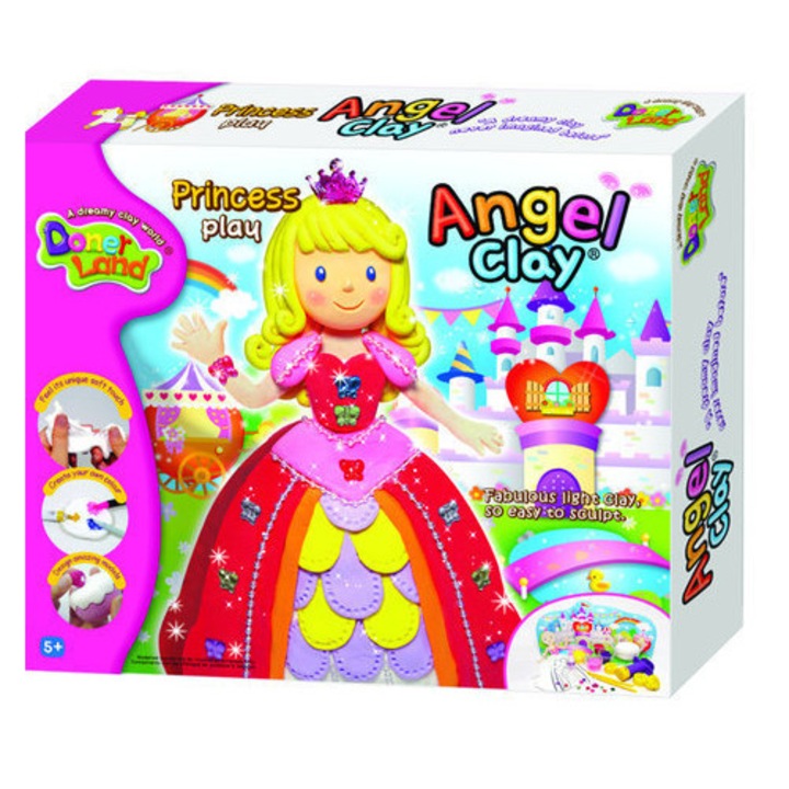 Set de modelat Magica Donerland, 5 culori, sablon printesa, +5ani