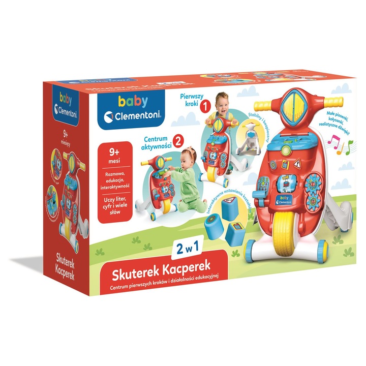 Детска проходилка Clementoni с тротинетка 9+ месеца